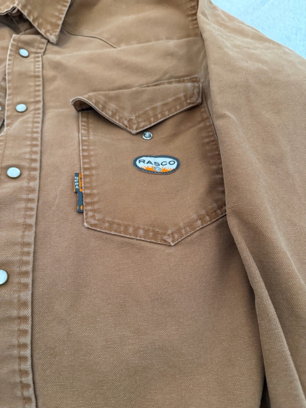 Rasco Men's Casual Button-Down Shirt in Brown